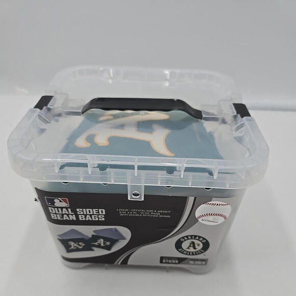 Oakland A's MLB Bean Bags (SET OF 4) with Case‎ - Picture 1 of 6